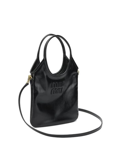 Miu Miu Ivy leather tote bag - Black