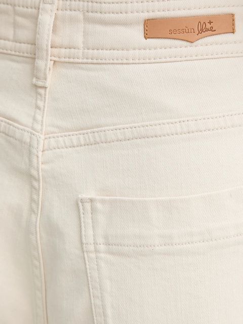 Sessun jeansy damskie kolor beżowy 25207010