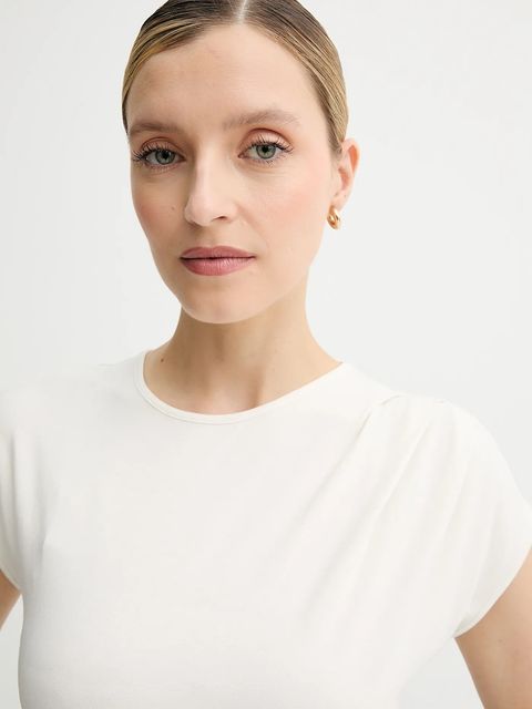 Calvin Klein t-shirt damski kolor beżowy LV047B275G