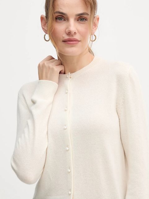 United Colors of Benetton kardigan kaszmirowy damski kolor beżowy 1033D502A