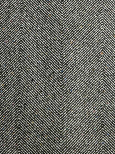 ETRO herringbone-pattern double-breasted coat - Black