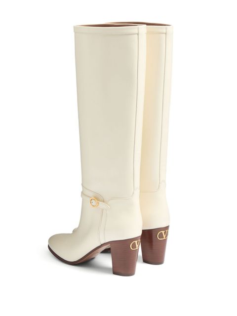 Valentino Garavani 75mm Pattie leather boots - Neutrals
