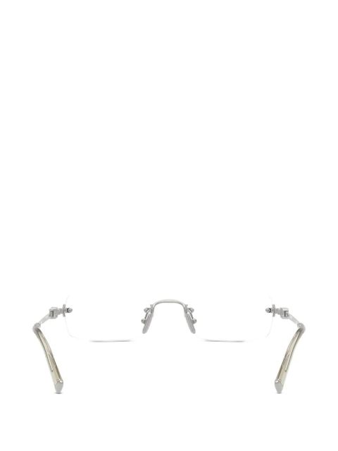 Miu Miu Eyewear rimless geometric-frame glasses - Silver