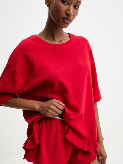 Answear Lab piżama bawełniana kolor czerwony bawełniana - zdjęcie produktu nr 2