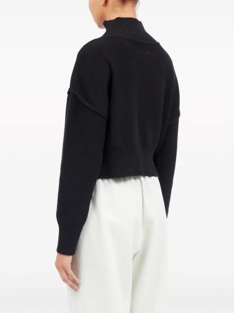 MM6 Maison Margiela high-neck cut-out jumper - Black