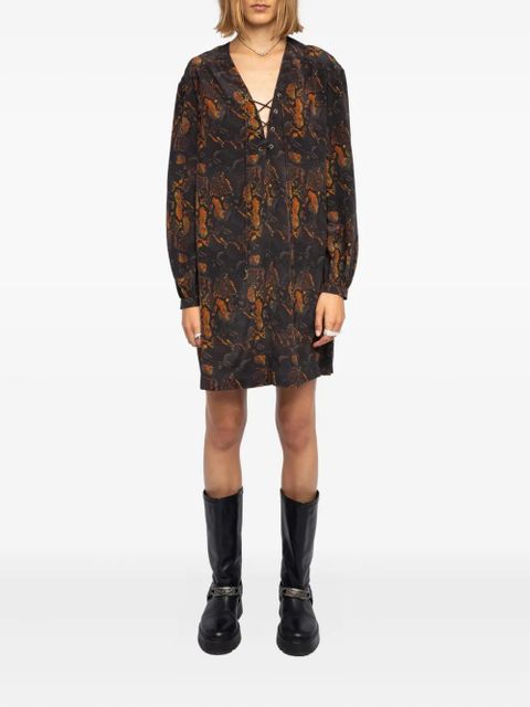 Zadig&Voltaire Ramela lace-up python dress - Black - zdjęcie produktu nr 2