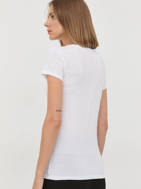 Armani Exchange t-shirt bawełniany kolor biały 8NYTDH YJ16Z NOS