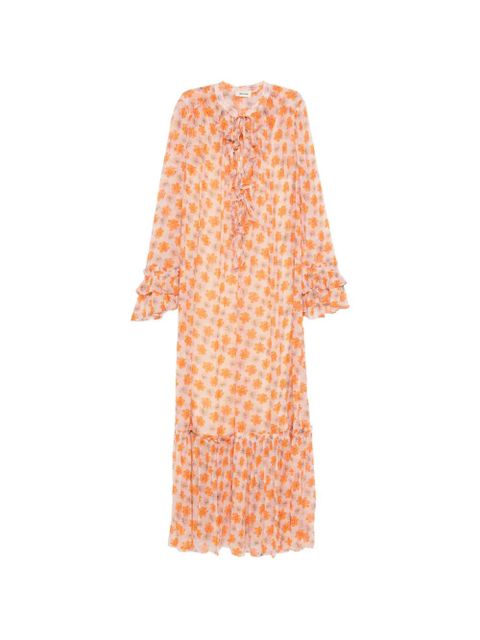 Zadig&Voltaire ruffled floral-print maxi dress - Orange - zdjęcie produktu nr 1