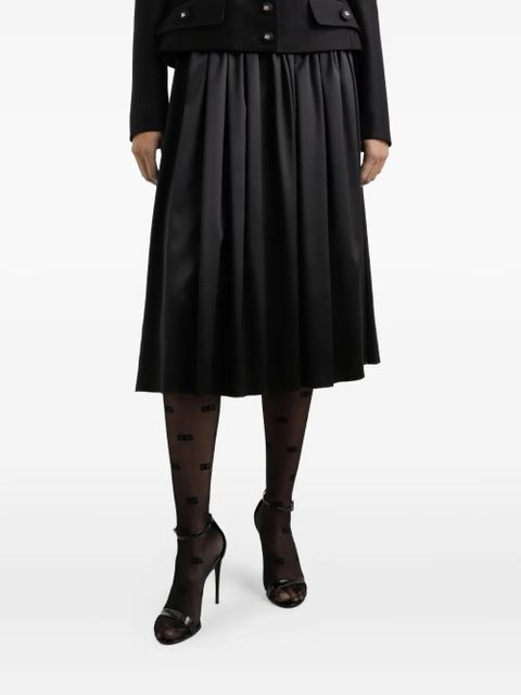 Dolce & Gabbana DNA pleated midi skirt - Black