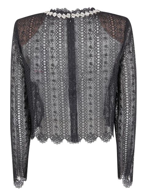 Self-Portrait lace embellished top - Black - zdjęcie produktu nr 2