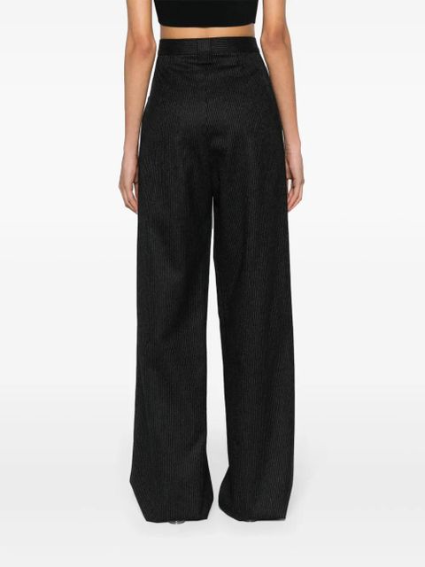 MANURÍ Nuri pinstriped straight-leg trousers - Black