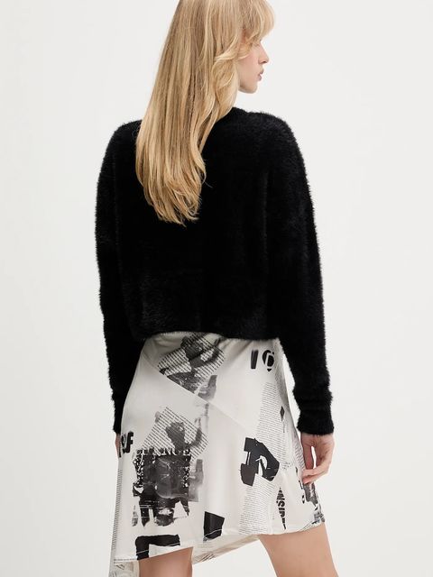 Desigual sukienka i sweter ORIANA kolor biały mini rozkloszowana 25WWVK42