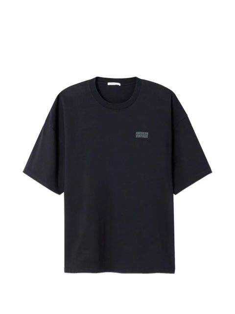 American Vintage logo-print oversized T-shirt - Black - zdjęcie produktu nr 1