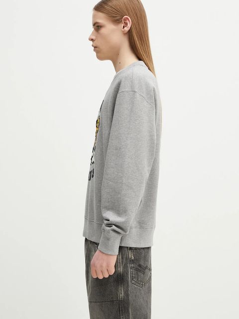 Kenzo bluza bawełniana x Verdy kolor szary z nadrukiem FF58SW2394MF.94