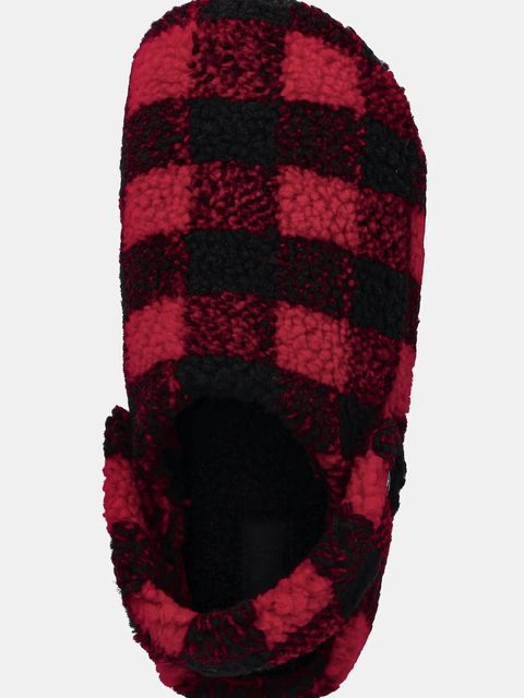 Crocs kapcie Classic Buff Check Cozzzy Slipper kolor czerwony 210755