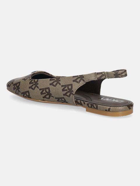 Dkny baleriny Darrow Logo kolor zielony z odkrytą piętą K1633495 - zdjęcie produktu nr 2