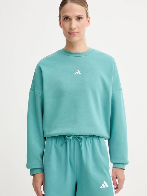 adidas bluza Essentials damska kolor turkusowy gładka JV7299 - zdjęcie produktu nr 1