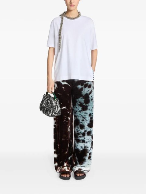 DRIES VAN NOTEN patent-leather double-strap sandals - Brown