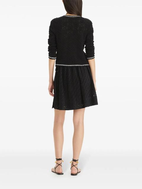 Tory Burch Kendra logo lace cardigan - Black