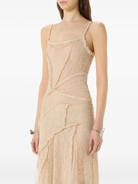 Blumarine lace maxi dress - Neutrals