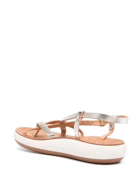 Ancient Greek Sandals crossover-strap leather sandals - Gold