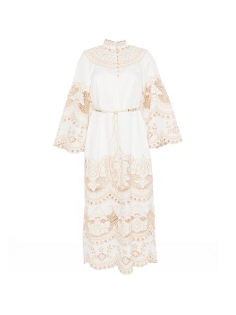 ZIMMERMANN embroidered midi dress - White - zdjęcie produktu nr 1