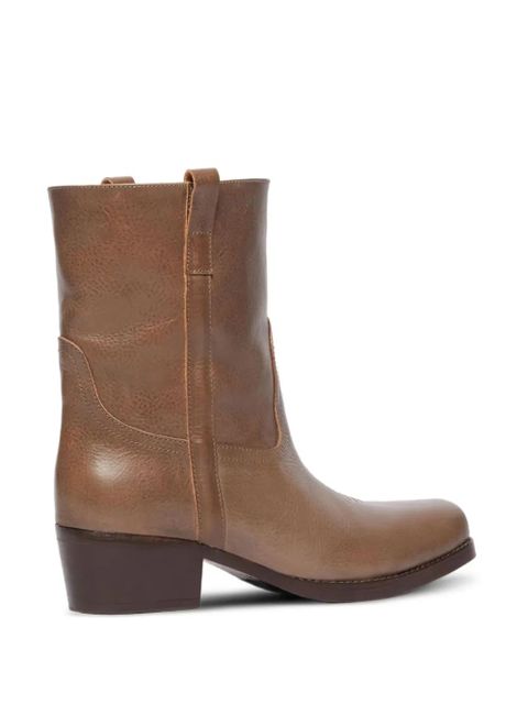 Weekend Max Mara Ranch leather cowboy boots - Brown