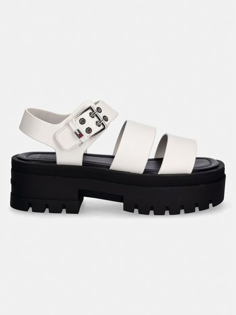 Tommy Jeans sandały damskie skórzane TJW STRAPS LEATHER MAX SANDAL - zdjęcie produktu nr 1