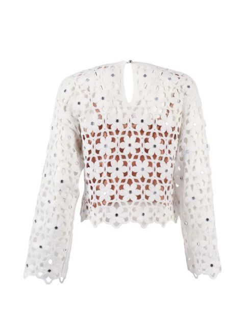 Michael Kors crochet flower top - White - zdjęcie produktu nr 2