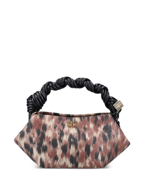 GANNI mini Bou braided-handle tote bag - Brown - zdjęcie produktu nr 1