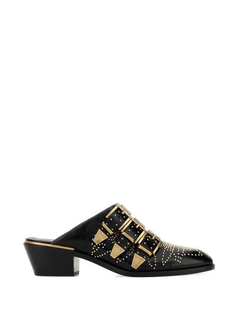 Chloé Susan studded leather mules - Black - zdjęcie produktu nr 1
