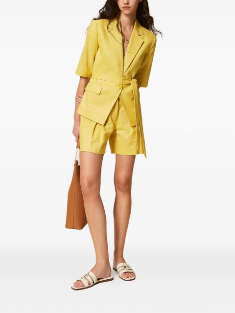 TWINSET short-sleeved belted blazer - Yellow - zdjęcie produktu nr 2