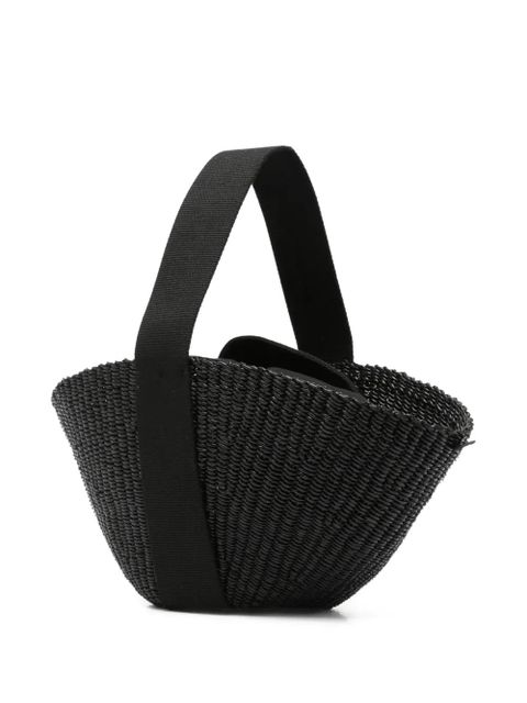 Muun Nona woven straw tote bag - Black