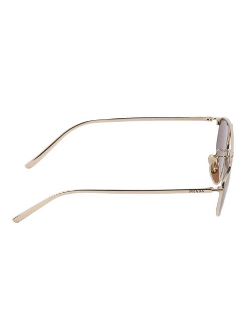 Prada Eyewear geometric-frame sunglasses - Gold
