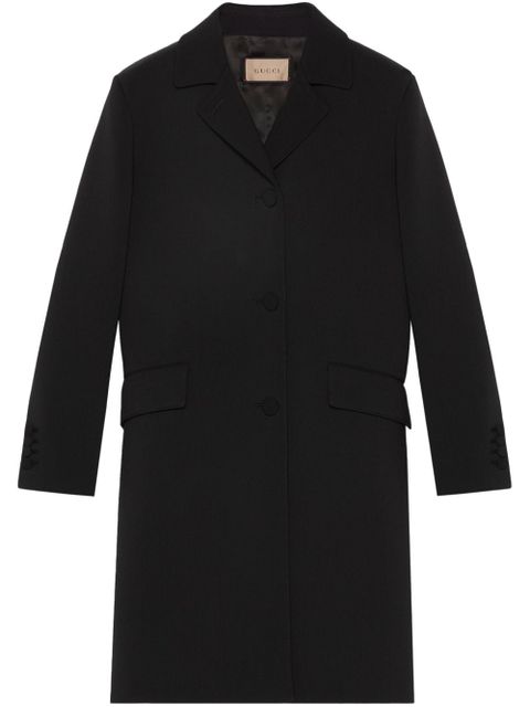 Gucci Horsebit-detail midi coat - Black