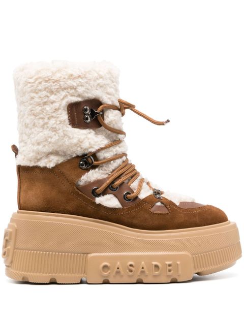 Casadei Stivali Polacco shearling-lining boots - Brown