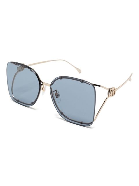 Gucci Eyewear oversize-frame sunglasses - Gold - zdjęcie produktu nr 2
