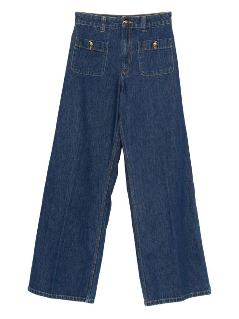 SANDRO patch-pockets jeans - Blue - zdjęcie produktu nr 1
