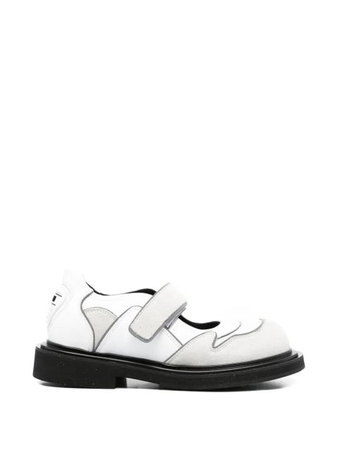 Moschino strap panelled leather ballet flats - White - zdjęcie produktu nr 1