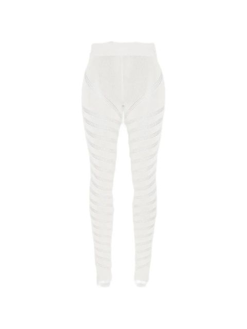 Manière De Voir knitted spiral contour leggings - White - zdjęcie produktu nr 1