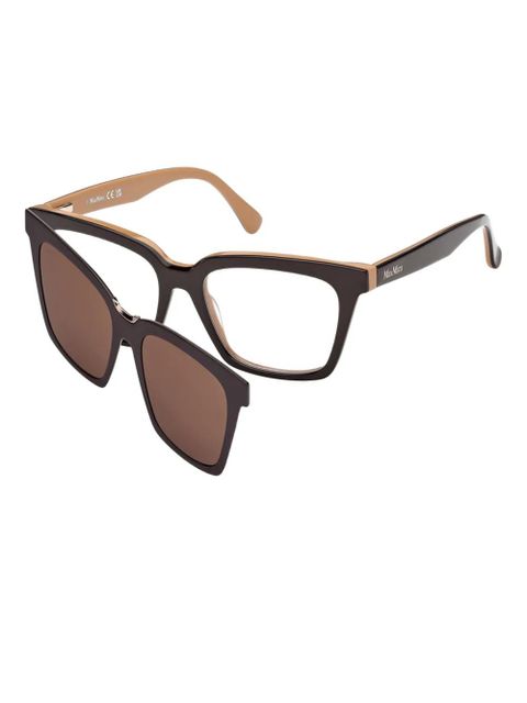 Max Mara square-frame clip-on glasses - 050 - zdjęcie produktu nr 2