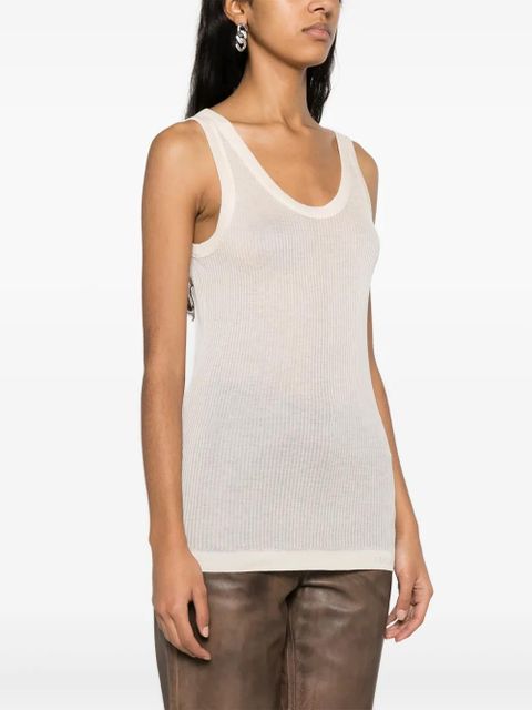 LEMAIRE fine-ribbed seamless tank top - Neutrals - zdjęcie produktu nr 2
