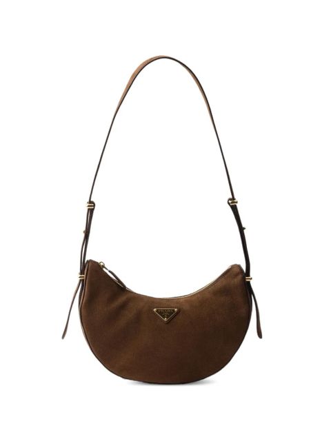 Prada Arqué small nubuck leather bag - Brown - zdjęcie produktu nr 1