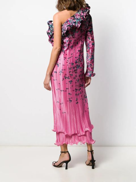Givenchy ruffled crepe floral dress - Pink
