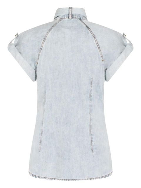 ZIMMERMANN tie-neck buttoned top - Blue - zdjęcie produktu nr 2