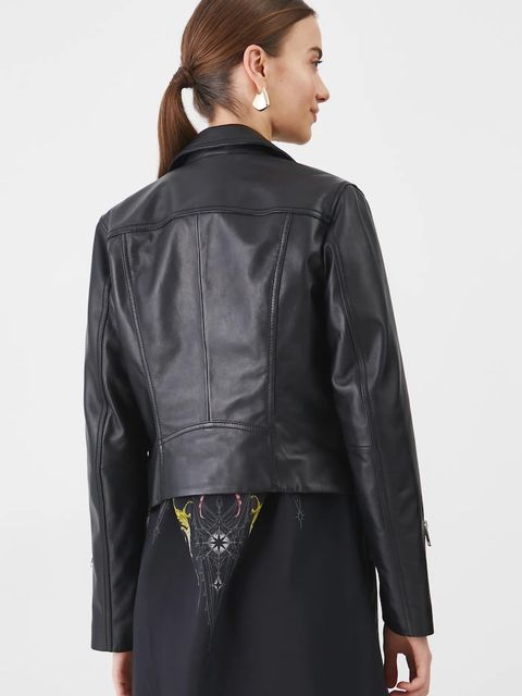 Medicine kurtka biker skórzana kolor czarny przejściowa