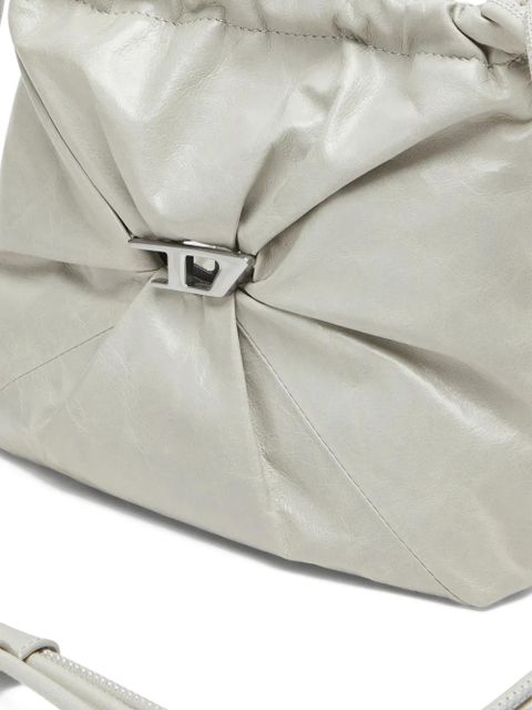 Diesel Scrunch-D leather bucket bag - White