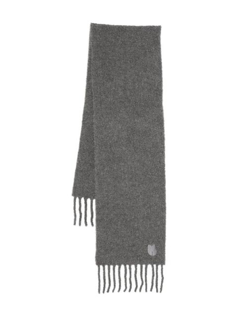 Ba&Sh fringed embroidered-logo scarf - Grey - zdjęcie produktu nr 1