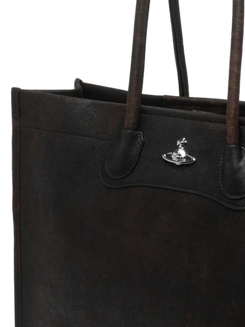 Vivienne Westwood Troy logo-plaque tote bag - Brown - zdjęcie produktu nr 2