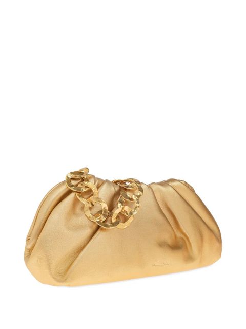 Cult Gaia Dulce ruched chain-link shoulder bag - Gold